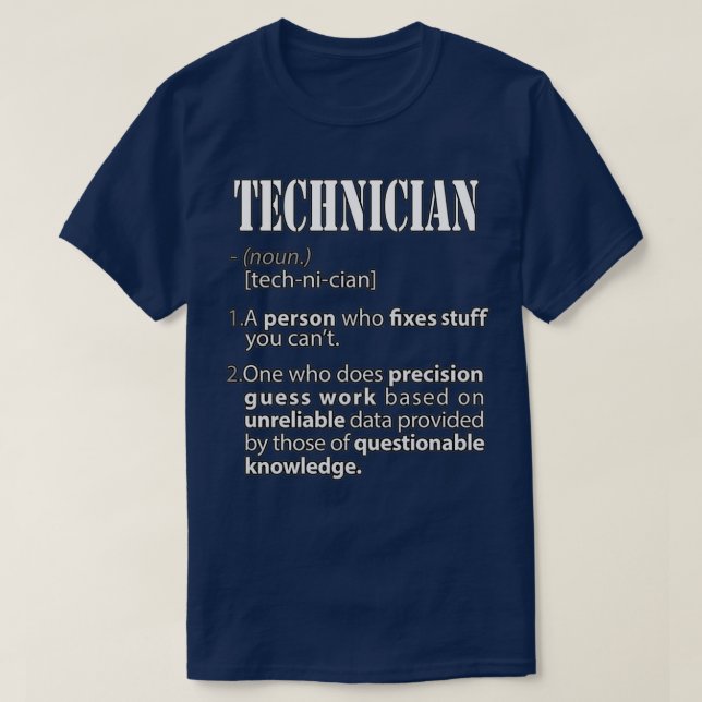 Technician  t shirt (Design framsida)
