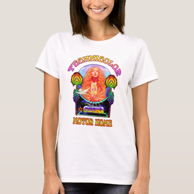 Technicolor Motor Home Band Dam Babydoll Tee Shirt (Framsida)