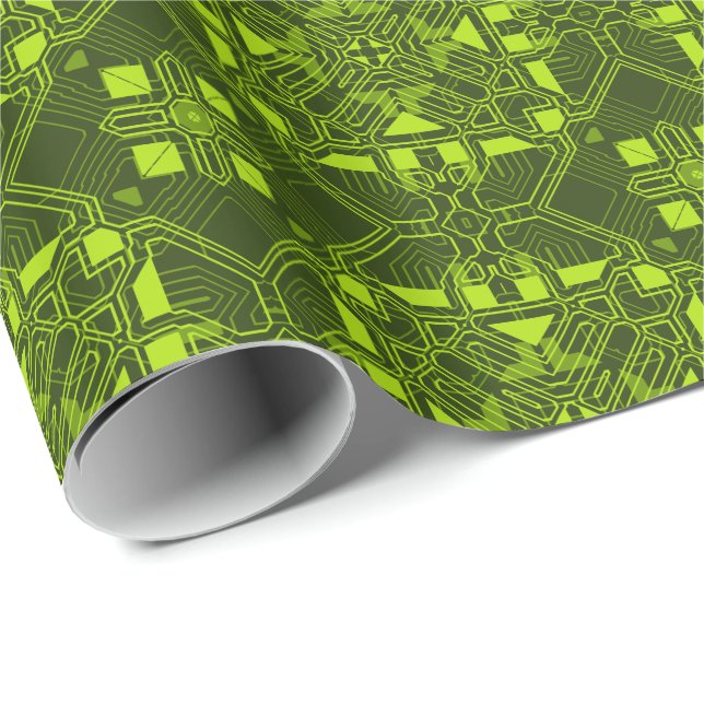 Techno 1 Wrapping Papper Presentpapper (Rullad Hörn)