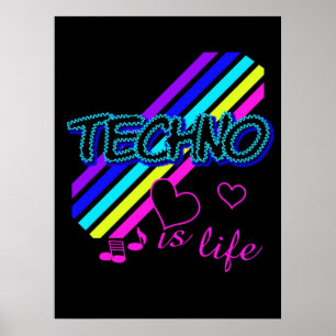 Techno affisch
