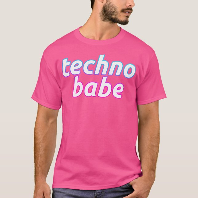 Techno Babe - Dj Edm-citat för kvinnor T Shirt (Framsida)
