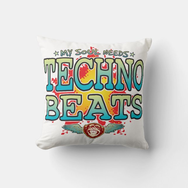Techno Beats Soul Cushion Kudde (Framsida)