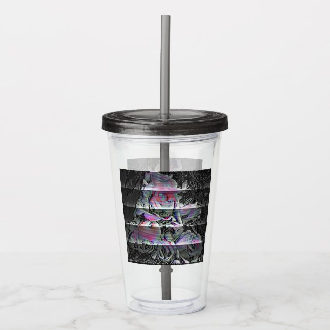 Techno Bouquet  Akryl Tumbler Take Away Mugg (Framsida)