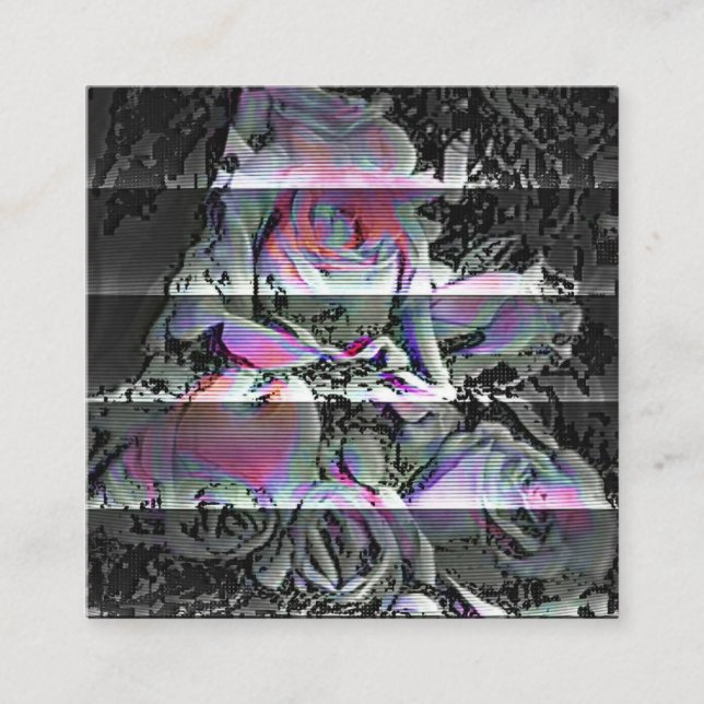 Techno Bouquet Fyrkantigt Visitkort (Framsida)