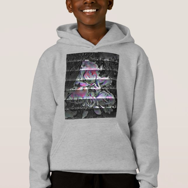 Techno Bouquet Hoodie T Shirt (Framsida)