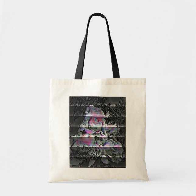 Techno Bouquet Tote Bag Tygkasse (Framsidan)