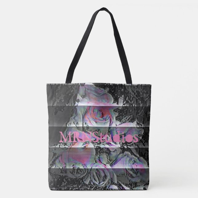Techno Bouquet  Tote Bag Tygkasse (Framsida)