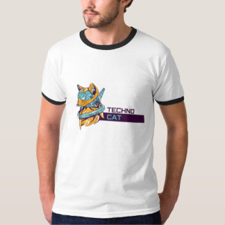’Techno Cat - Futuristiska Funky T-Shirt’ T Shirt