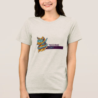 ’Techno Cat - Futuristiska Funky T-Shirt’ T Shirt