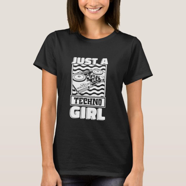 Techno Clubbing Hardtekk - Raver Rave bara a Techn T Shirt (Framsida)