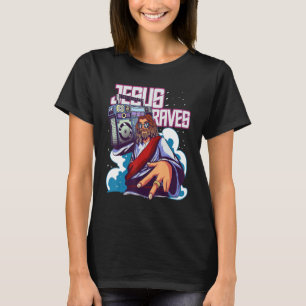 Techno Dansfest Rave För Män Jesus Raves T Shirt