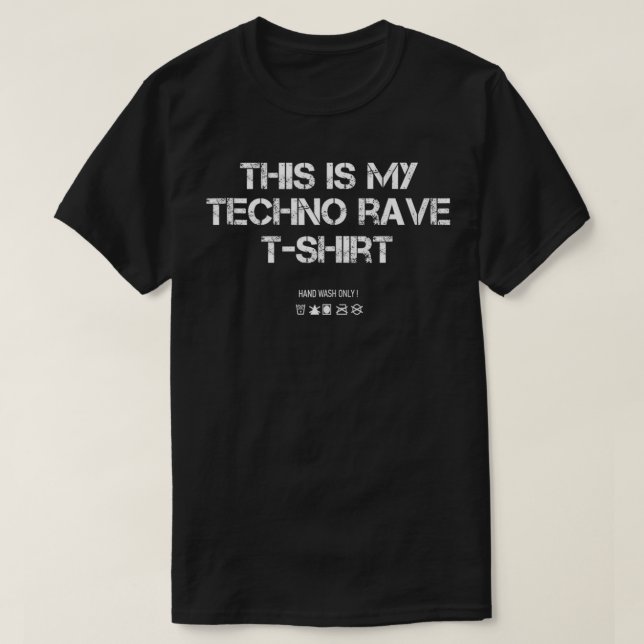 Techno Det här är min Techno Rave Party T Shirt (Design framsida)