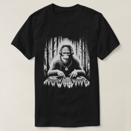 Techno DJ Bigfoot Disco Electronic EDM Music Funny T Shirt