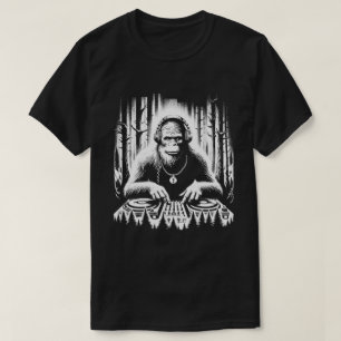 Techno DJ Bigfoot Disco Electronic EDM Music Funny T Shirt