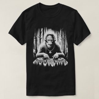 Techno DJ Bigfoot Disco Electronic EDM Music Funny T Shirt