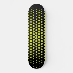 Techno dots Modern Black Grönt Old School Skateboard Bräda 21,6 Cm