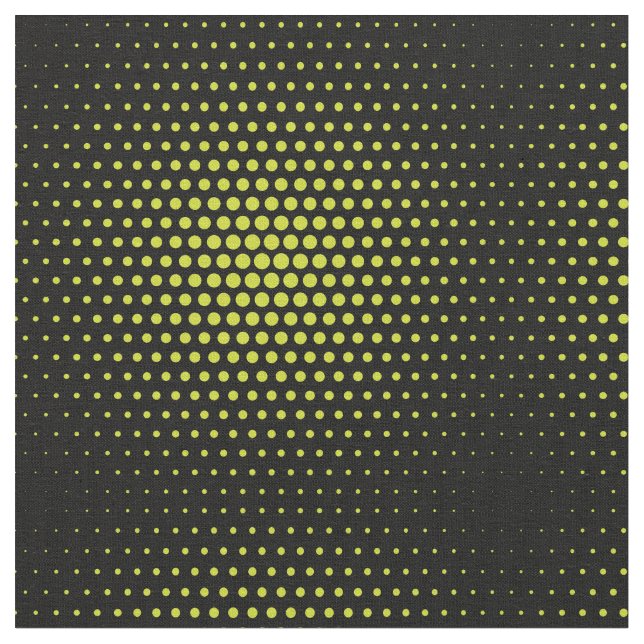 Techno dots Modern Black Grönt Tyg (Närbild)