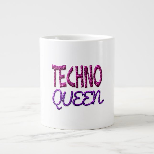 Techno Drottning Jumbo Mugg (Framsidan)