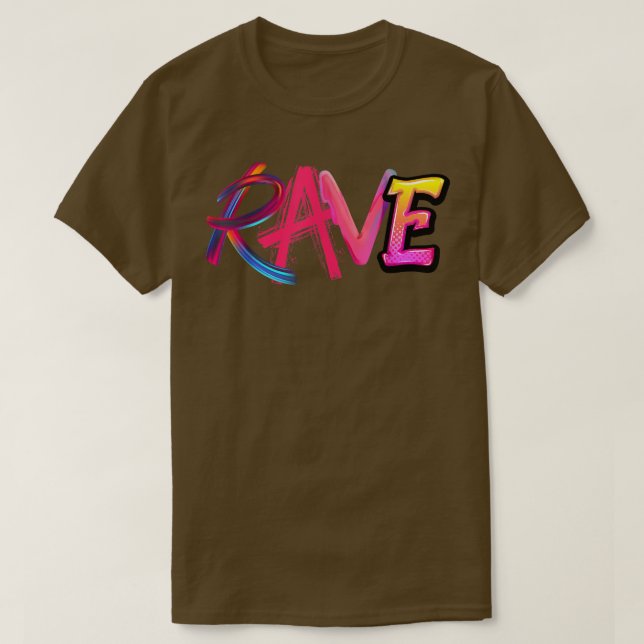 Techno EDM Music Festival Rave Dubstep T-Shirt (Design framsida)