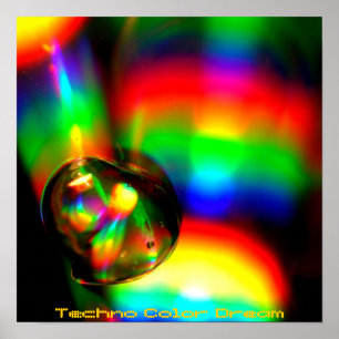 Techno färgdröm poster