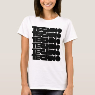 Techno fet stil logotyp design t shirt