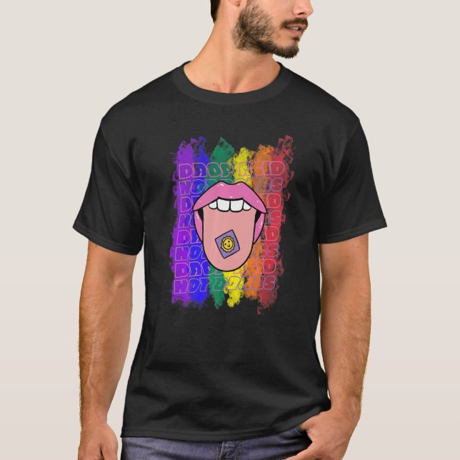 Techno Hardcore Gabber Trance Satan Frenchcore Dru T Shirt (Framsida)