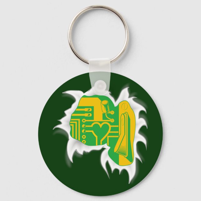 Techno Heart Nyckelring (Framsida)