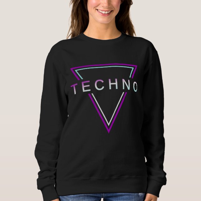 Techno House Party Outfit For EDM Festival Goa Ele T Shirt (Framsida)