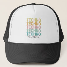 Techno House Retro Lettering Electro Vintage Rave