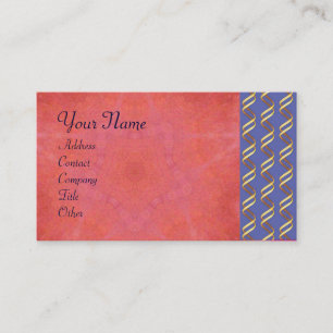 TECHNO INFINITE Guld Swirls in Blue Red Rosa Visitkort