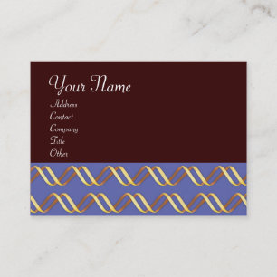 TECHNO INFINITITE Guld Swirls in Blue Brown Visitkort