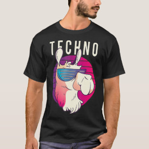 Techno Llama DJ Raver Rave Party EDM-festival T Shirt