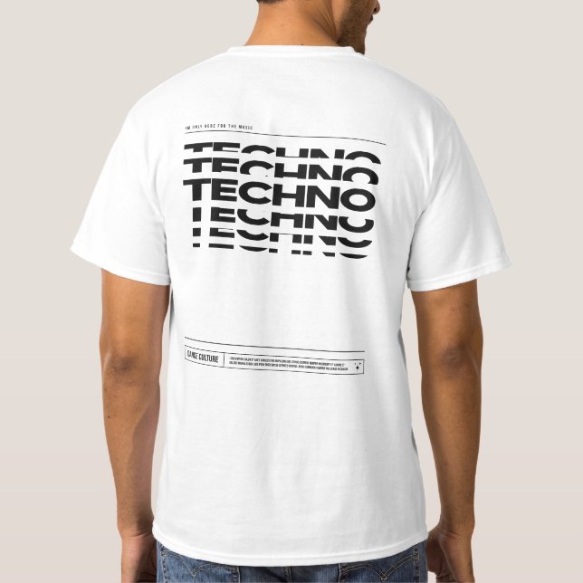Techno Music Dance Culture DJ Rave T-shirt (Baksida)