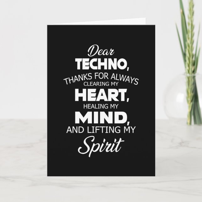 Techno Music DJ Electro Rave Festival Gift Idea Kort (Framsida)
