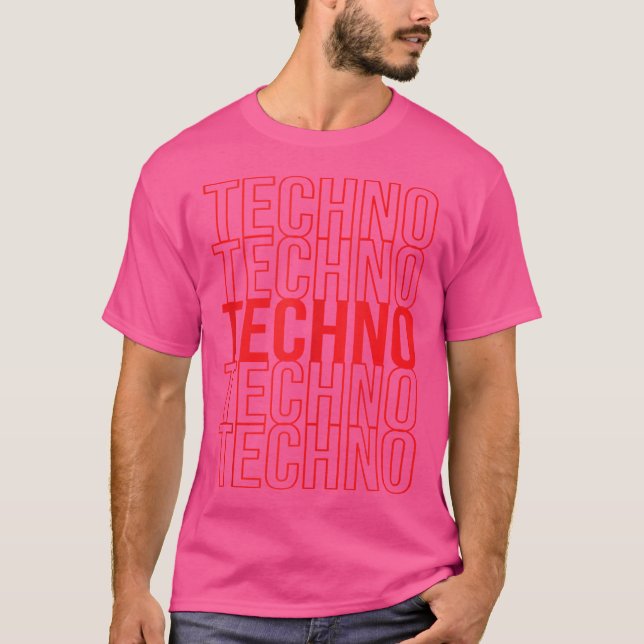 Techno Music - Dj Rave Edm Festival T Shirt (Framsida)