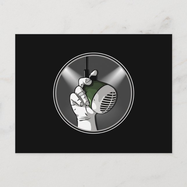 Techno Music DJ Rave Electro Trance Gift Idea Vykort (Framsida)