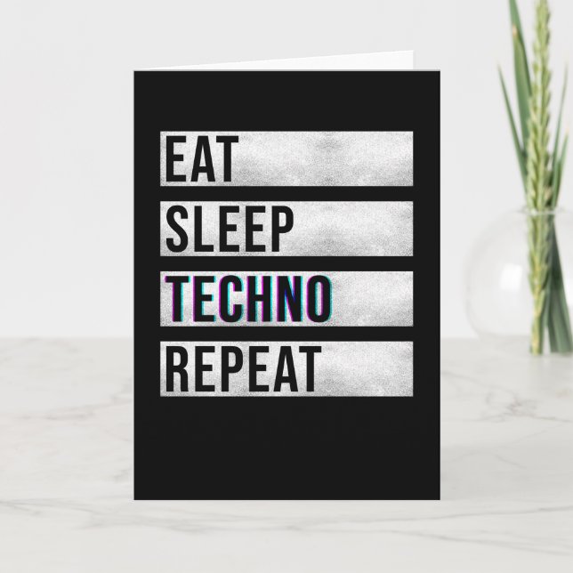 Techno Music Electro River Kort (Framsida)