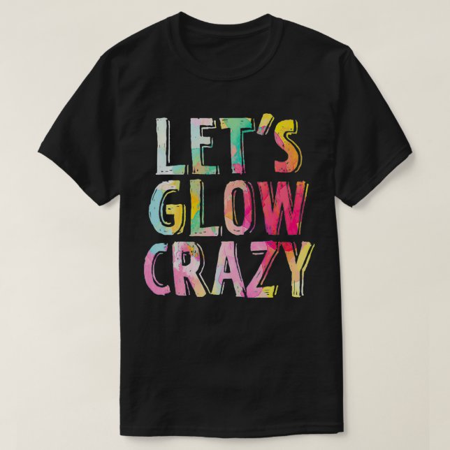 Techno Music Glow Dance Party Festival Raver EDM L T Shirt (Design framsida)
