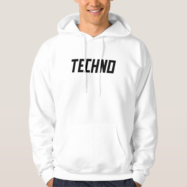 TECHNO Music Hoodie (Framsida)