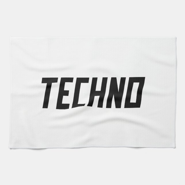 TECHNO Music Kökshandduk (Horisontell)