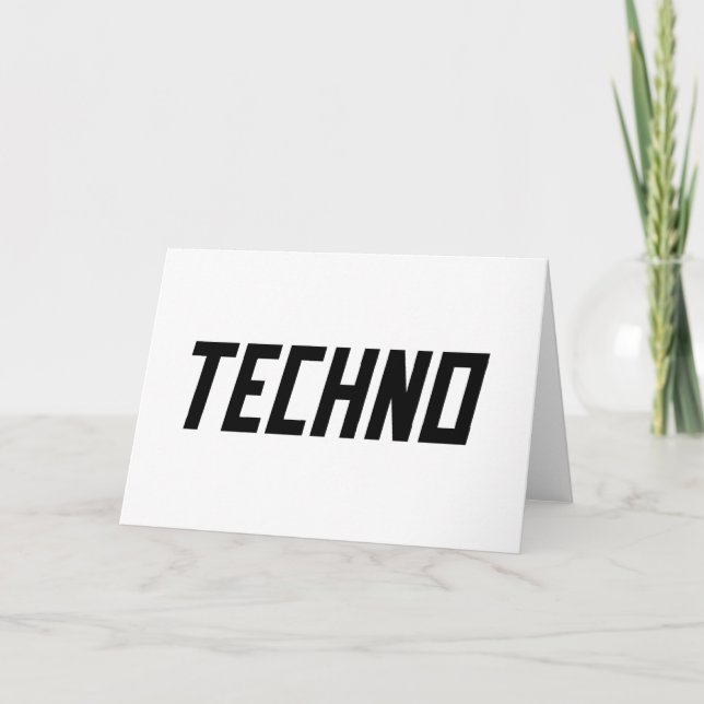 TECHNO Music Kort (Framsida)
