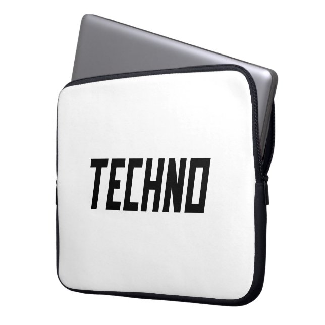 TECHNO Music Laptop Fodral (Framsidan Vänster)