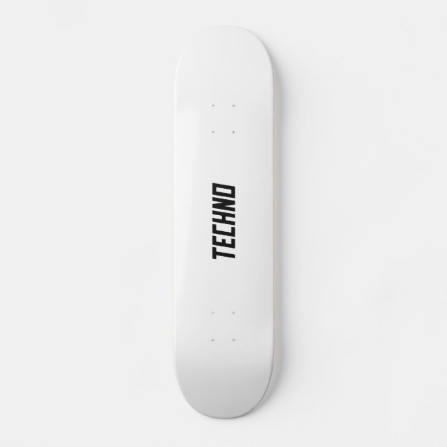 TECHNO Music Mini Skateboard Bräda 18,5 Cm (Framsida)