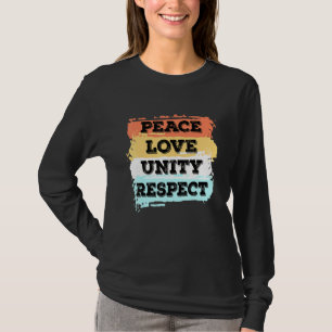 Techno Music Peace Kärlek Unity Respect Rave Party T Shirt