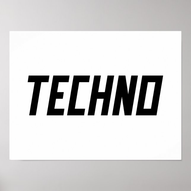 TECHNO Music Poster (Framsidan)