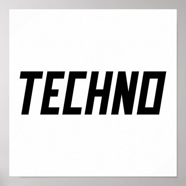 TECHNO Music Poster (Framsidan)