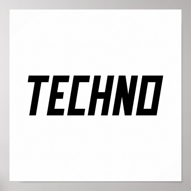 TECHNO Music Poster (Framsidan)