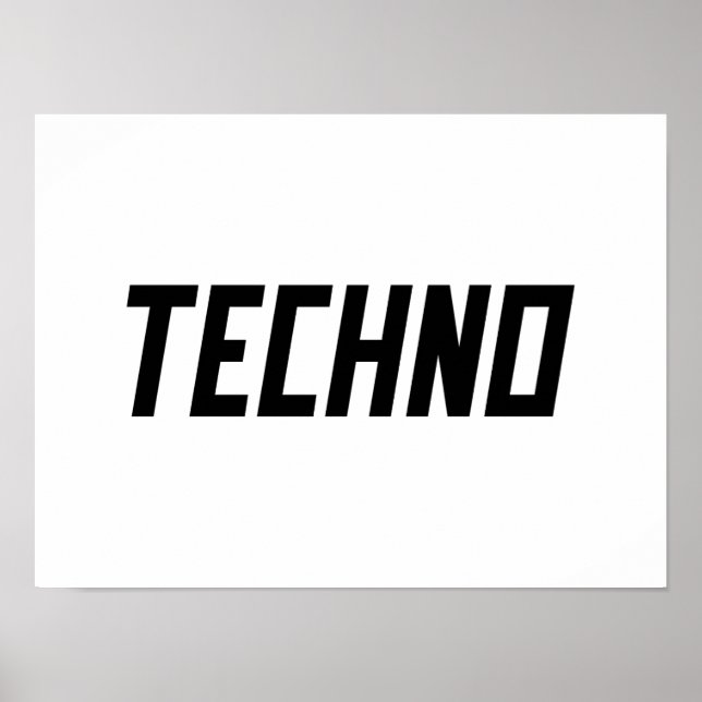 TECHNO Music Poster (Framsidan)