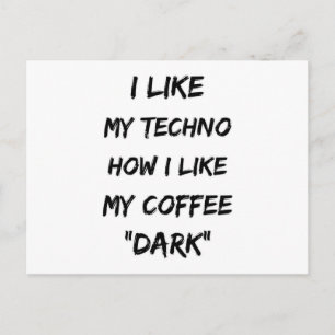 Techno Music Rave DJ Electro Festival Party Gift Vykort