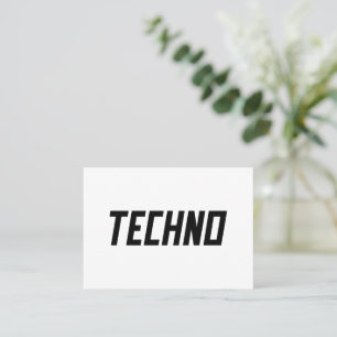 TECHNO Music Visitkort